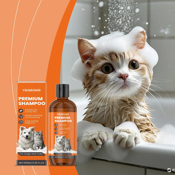 Pet Long-Lasting Odor Removal Shampoo Cleans Pet Hair Odor Fluffy Removes Fleas Flying Insects Prevent Itching Softening Shampoo