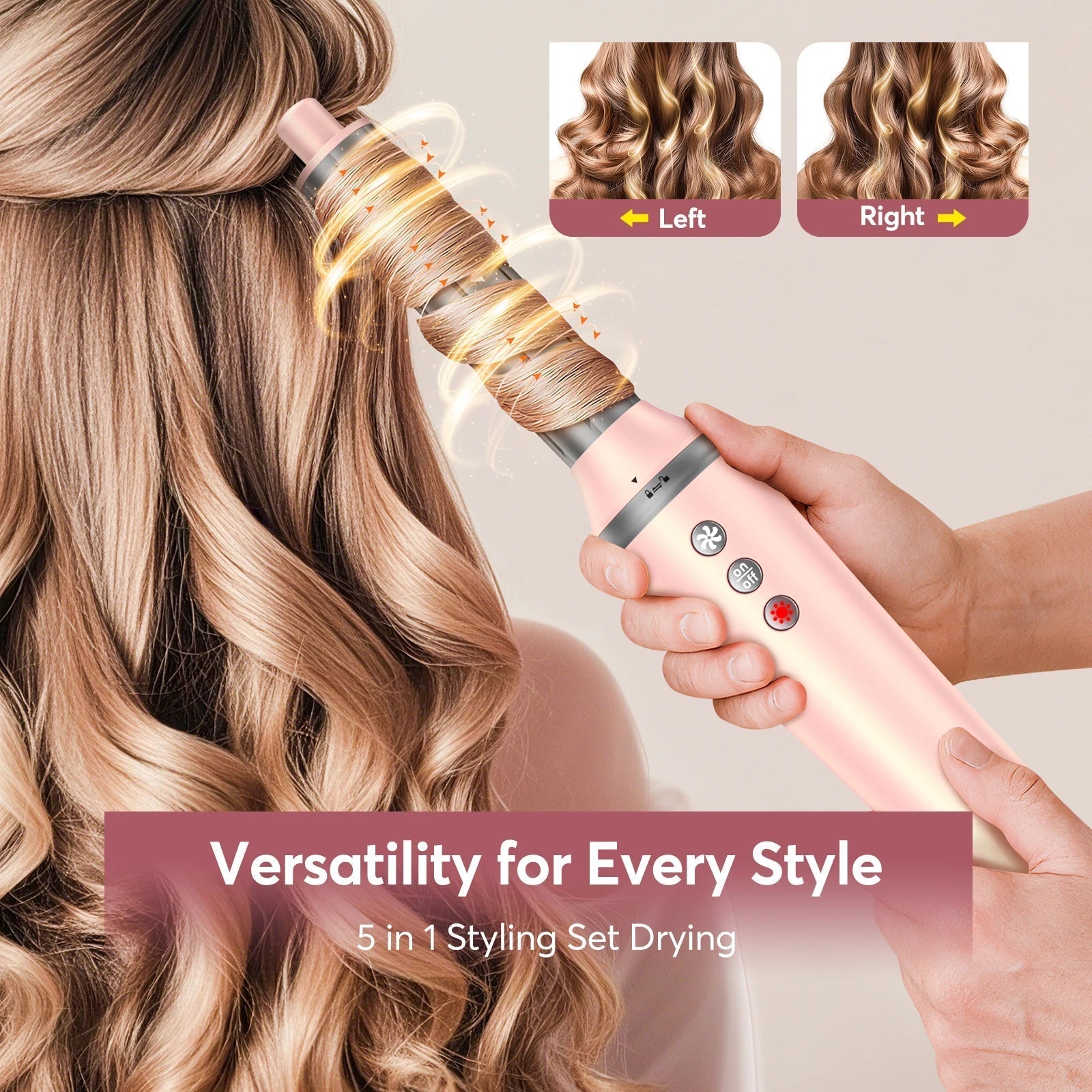 5 in 1 Hot Air Styler Wrap with Travel Bag-