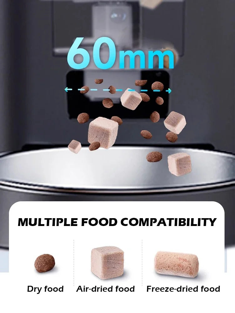 Automatic Cat Feeder Food Dispenser With 1080 FHD WIFI Camera Recorder 8L Smart