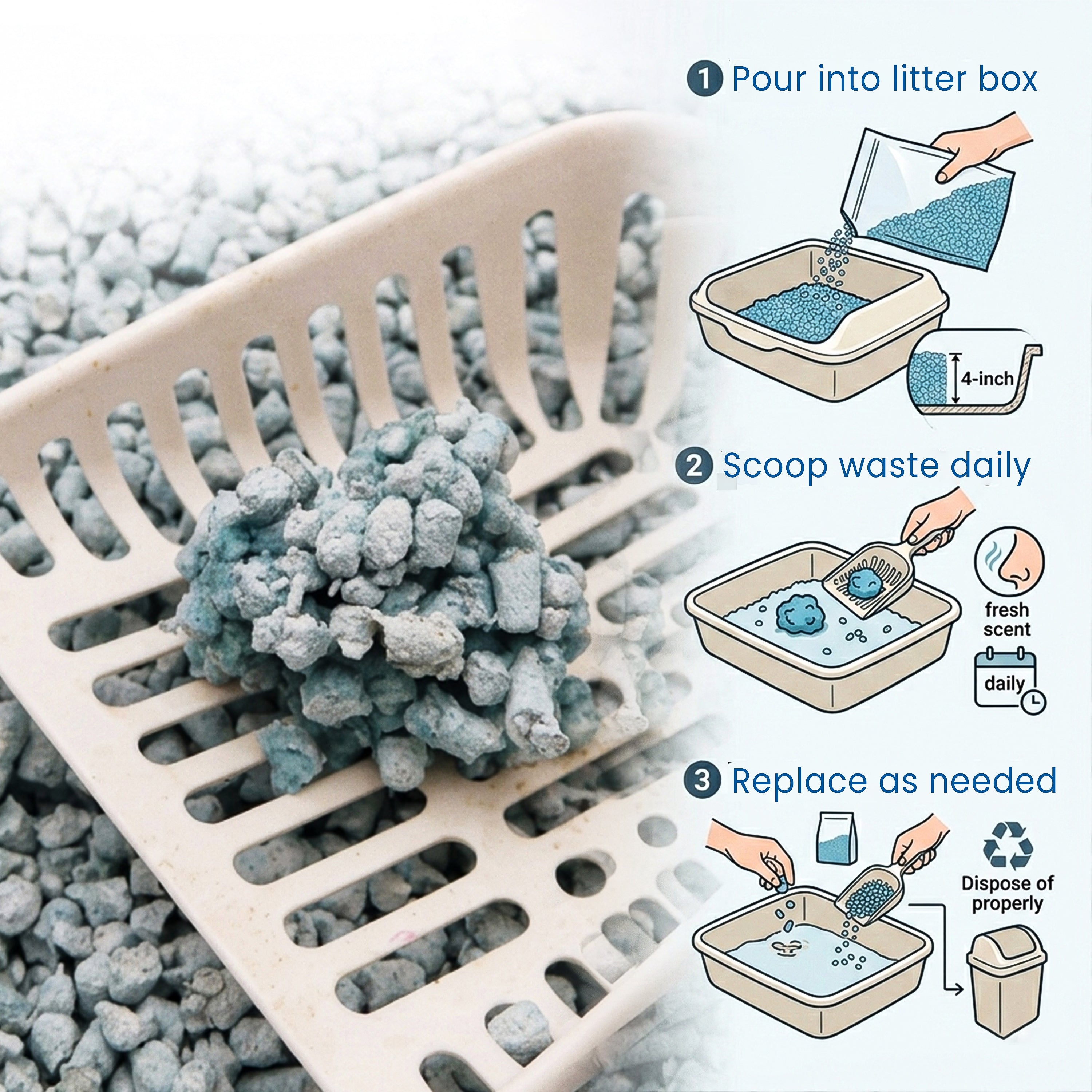 Eco-Friendly Lightweight Paper Cat Litter – Flushable, Clumping & Easy Disposal Incinerable Pet Sand for Cats