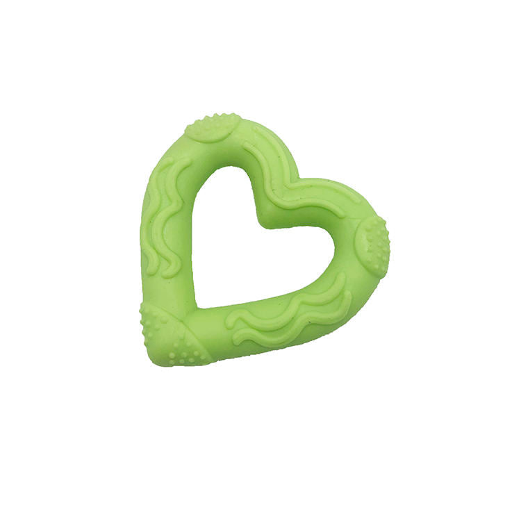 Eco-friendly Heart Shaped Organic Strong Soft Durable Rubber Chew Tpr Pet Dog Toy