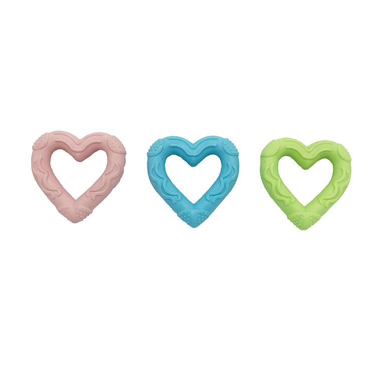 Eco-friendly Heart Shaped Organic Strong Soft Durable Rubber Chew Tpr Pet Dog Toy