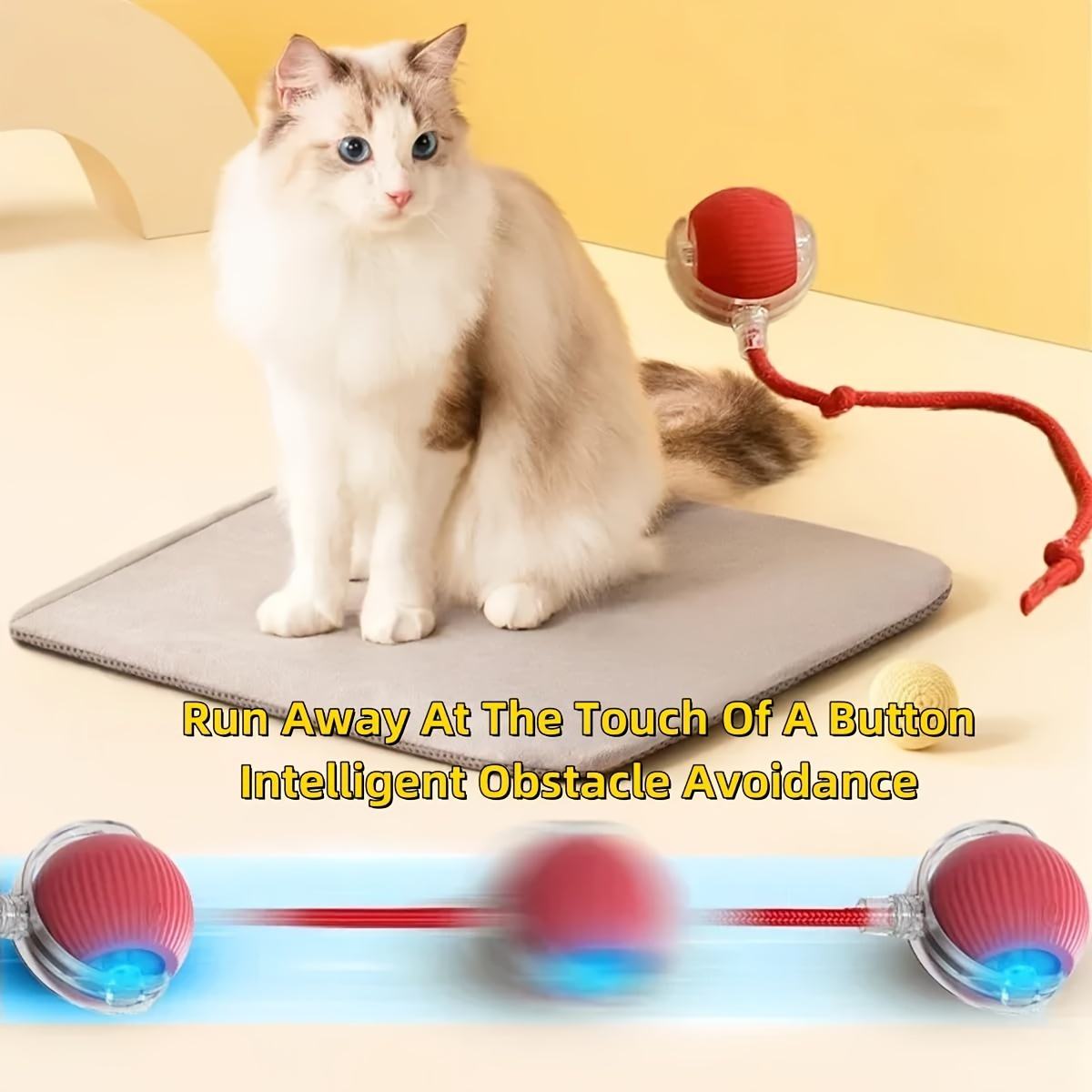 Interactive Toys Training Self-moving Catnip Toys for Cat Electric Pet Ball Automatic Rolling Ball Smart Cat Toys