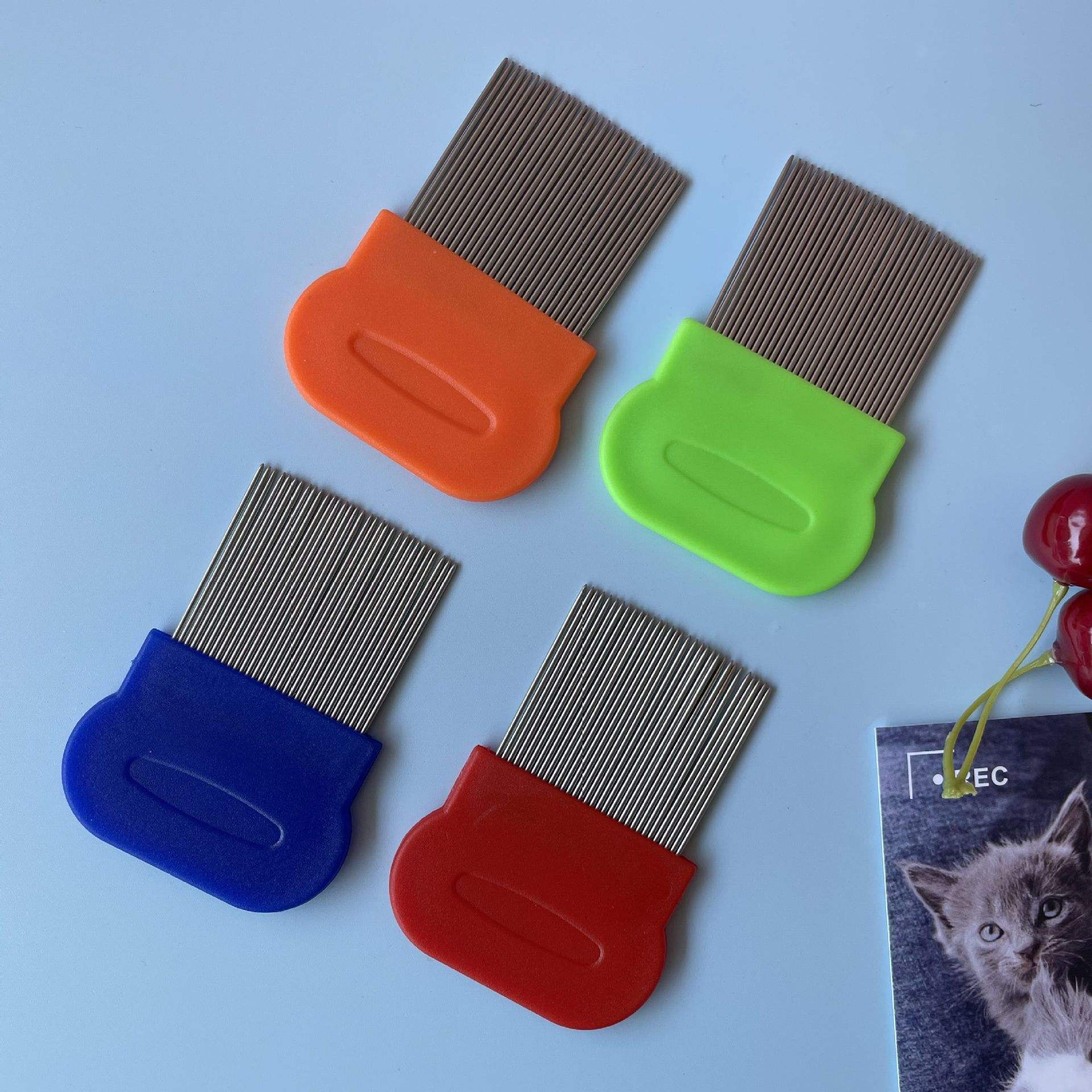 Lice Comb Stainless Steel Pet Dog Flea Grooming Cleaning Hair Comb
