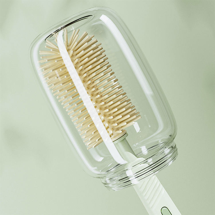 Baby Bottle Brush Set Food Grade Easy Silicone Bottle Brush Pacifier Cup Nipple Cleaning Brushes Set With Drainage Rack
