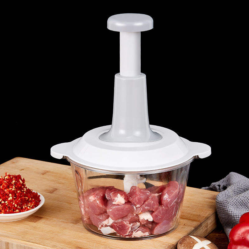 Premium 1.5L Manual Food Chopper – Multi-Purpose Vegetable Cutter, Meat Mincer & Garlic/Onion Crusher | Easy Hand Press Kitchen Tool