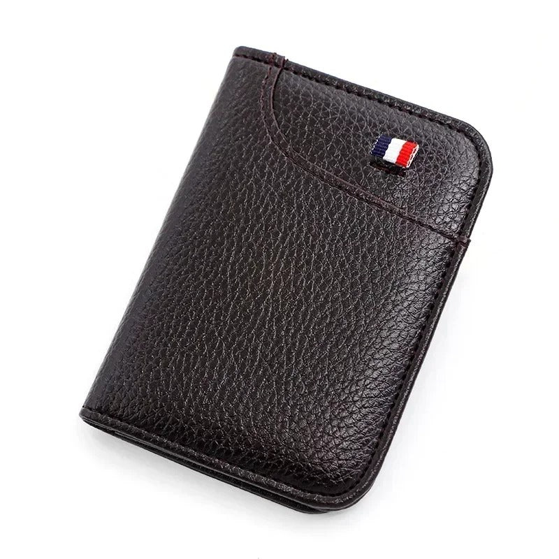 Men's Wallet Leather Billfold Slim Hipster Cowhide Credit Card/ID Holders Inserts Coin Purses