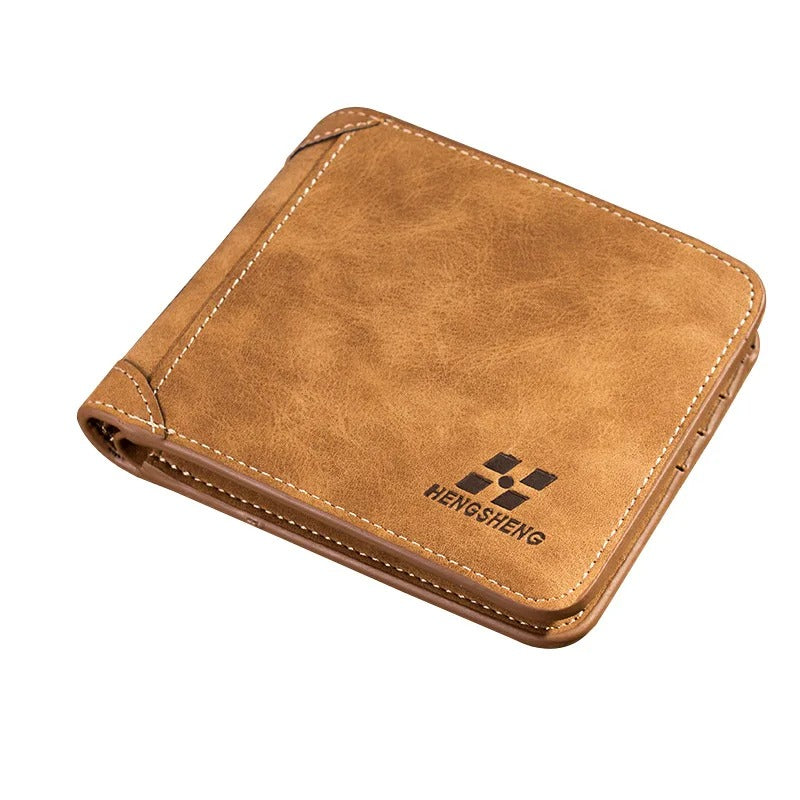 Men's Wallet Leather Billfold Slim Hipster Cowhide Credit Card/ID Holders Inserts Coin Purses