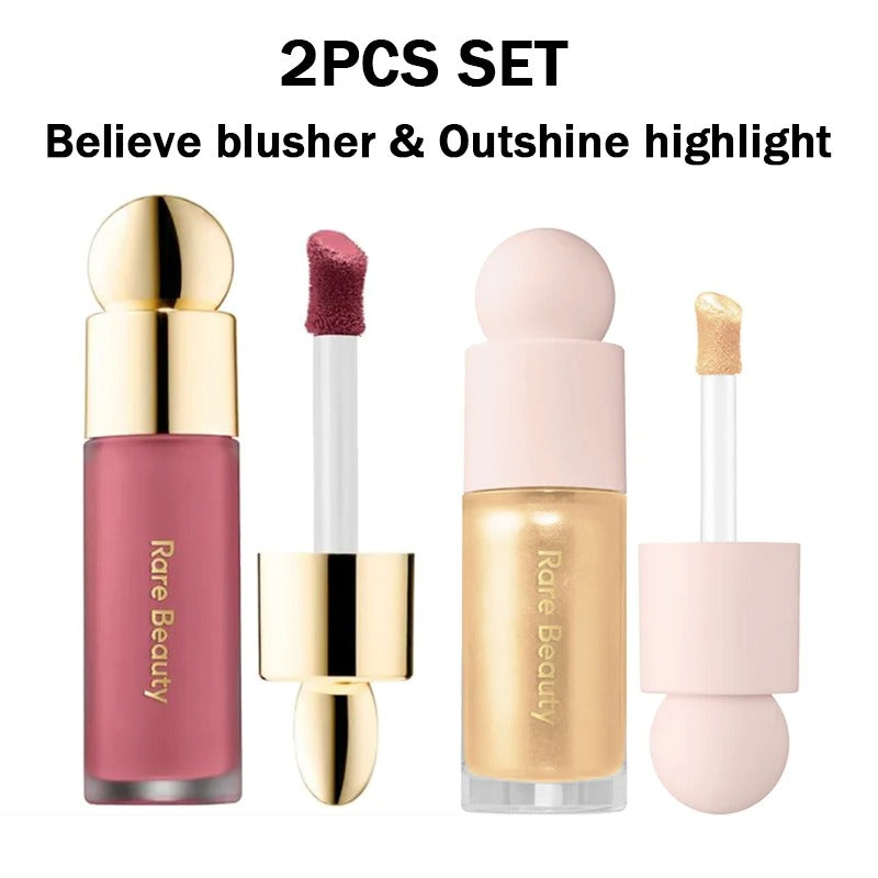 Rare Beauty Powder Highlighter Blush Water Light Shimmer Waterproof Long Last Face Illuminator