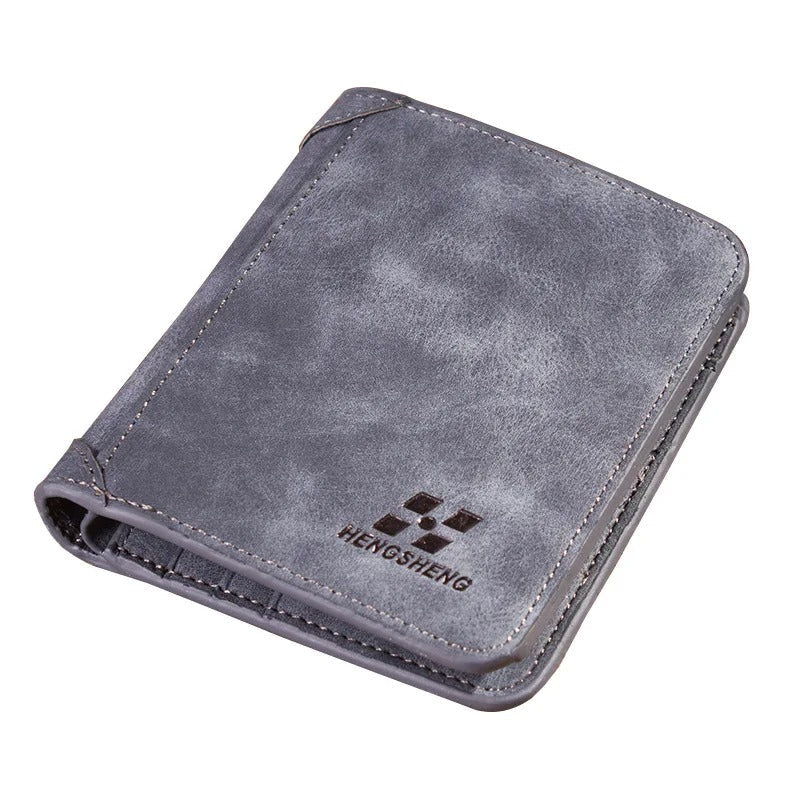 Men's Wallet Leather Billfold Slim Hipster Cowhide Credit Card/ID Holders Inserts Coin Purses
