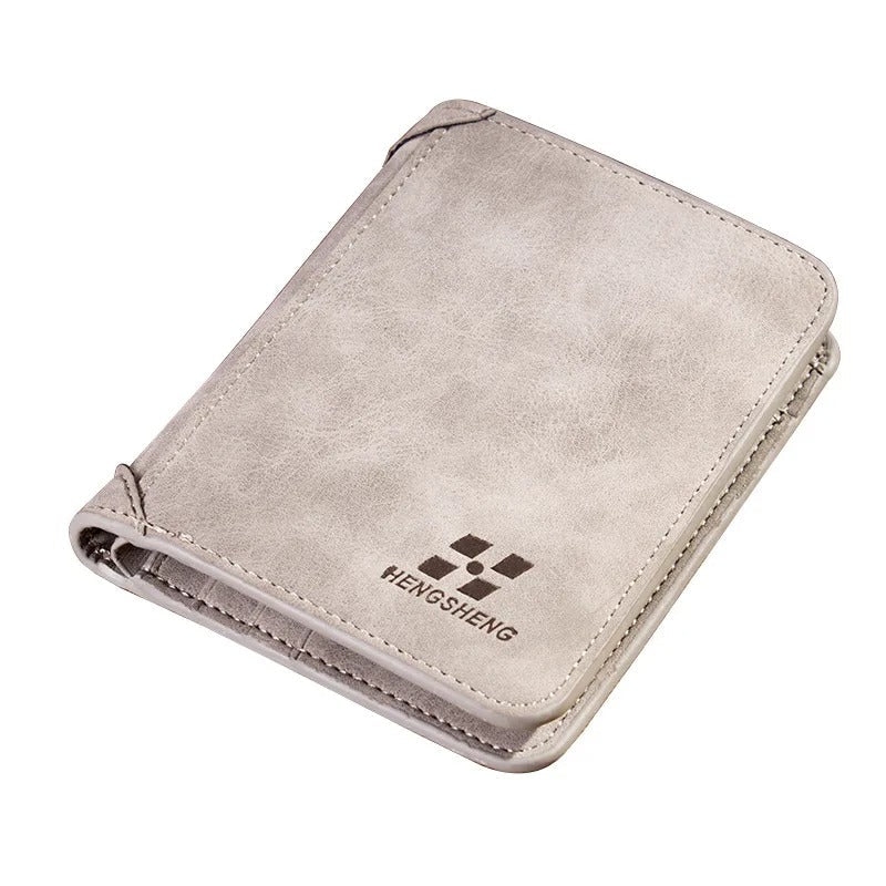 Men's Wallet Leather Billfold Slim Hipster Cowhide Credit Card/ID Holders Inserts Coin Purses