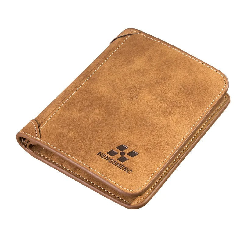 Men's Wallet Leather Billfold Slim Hipster Cowhide Credit Card/ID Holders Inserts Coin Purses