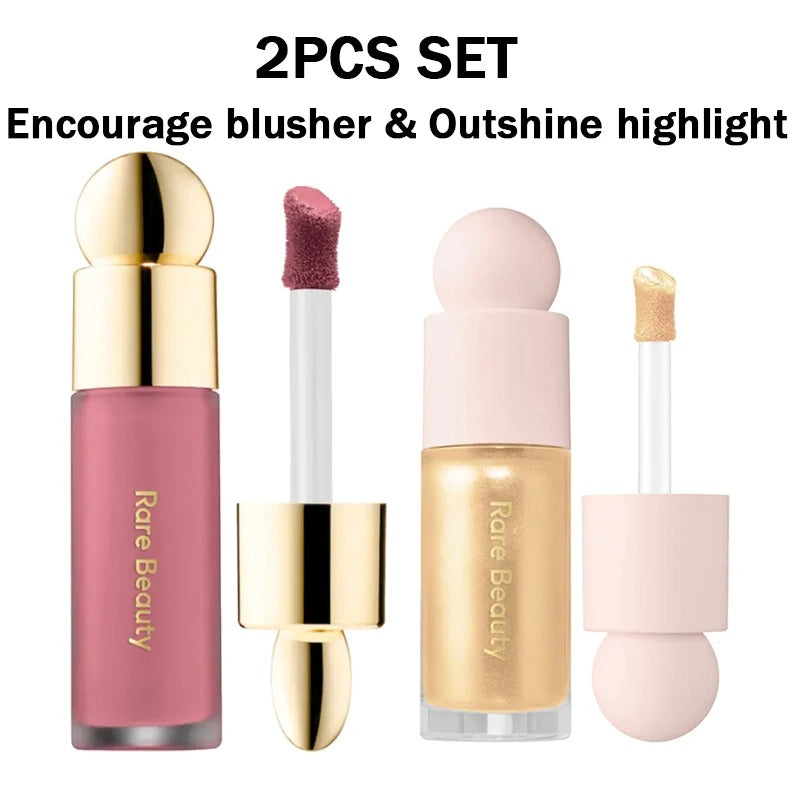 Rare Beauty Powder Highlighter Blush Water Light Shimmer Waterproof Long Last Face Illuminator