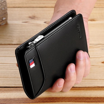 Genuine leather Wallet men's wallet business card holder business men's short Wallet