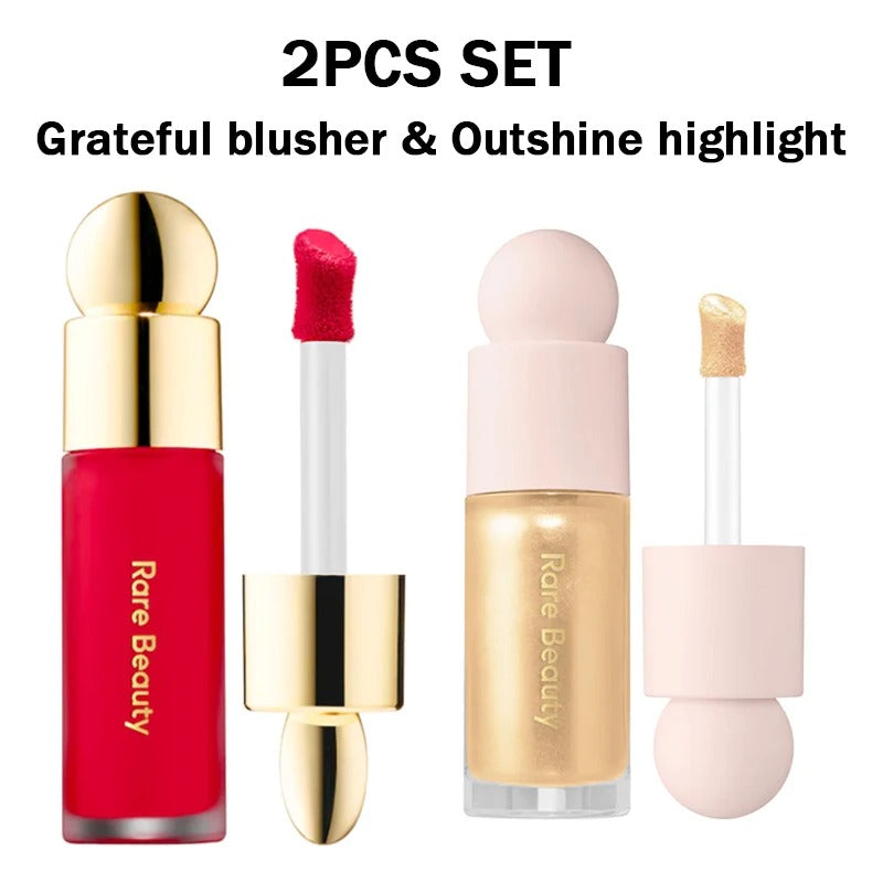 Rare Beauty Powder Highlighter Blush Water Light Shimmer Waterproof Long Last Face Illuminator