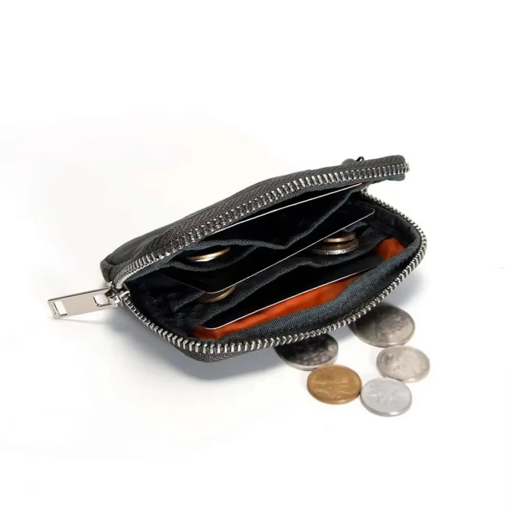 Men's Wallet Leather Billfold Slim Hipster Cowhide Credit Card/ID Holders Inserts Coin Purses