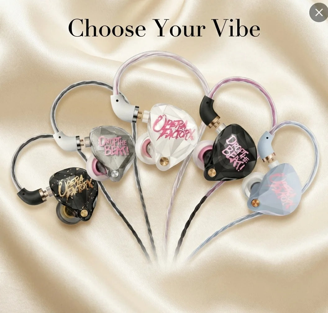 Whizzer OS1 Beat Composite Dynamic Diaphragm Driver (1DD) 5N OFC Cables and 3 Pairs