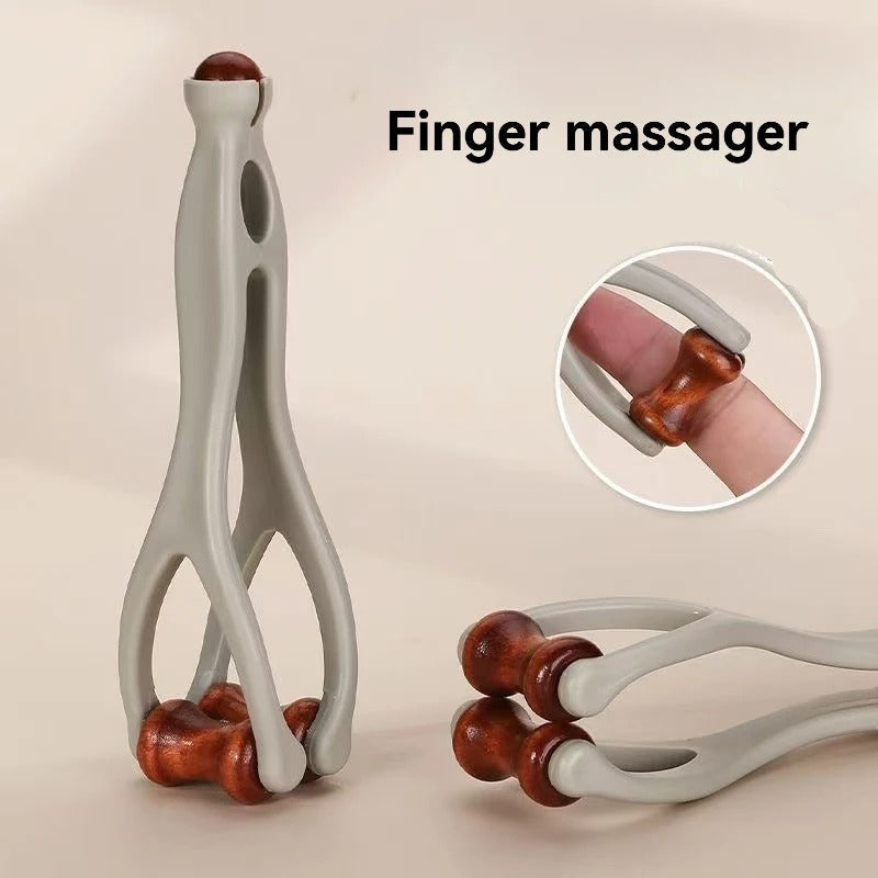 Finger Massager,Hand Massager,Suitable for Carpal Tunnel Syndrome.Hardwood Massage