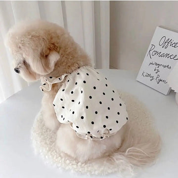 Pet Outfits Dot Pattern Su Dog Clothes Cute Thin Shirts Puppy Skirt Sweet Fashion Dog Costume