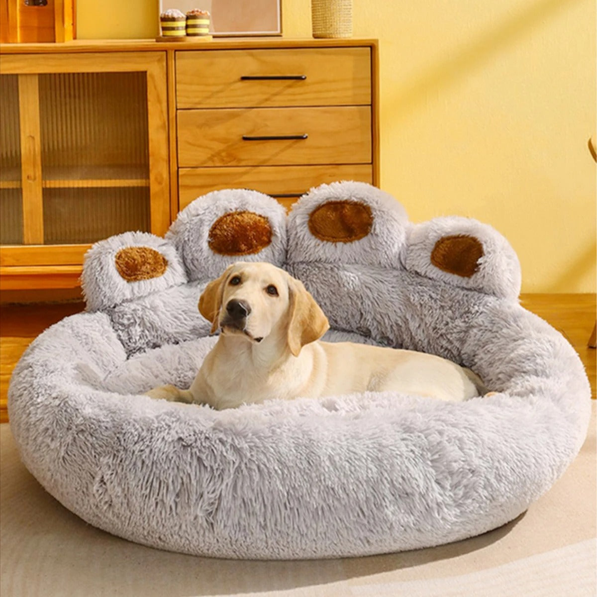 Fluffy Dog Bed Winter Warm Large Pet Products Small Sofa Baskets Pets Kennel Mat
