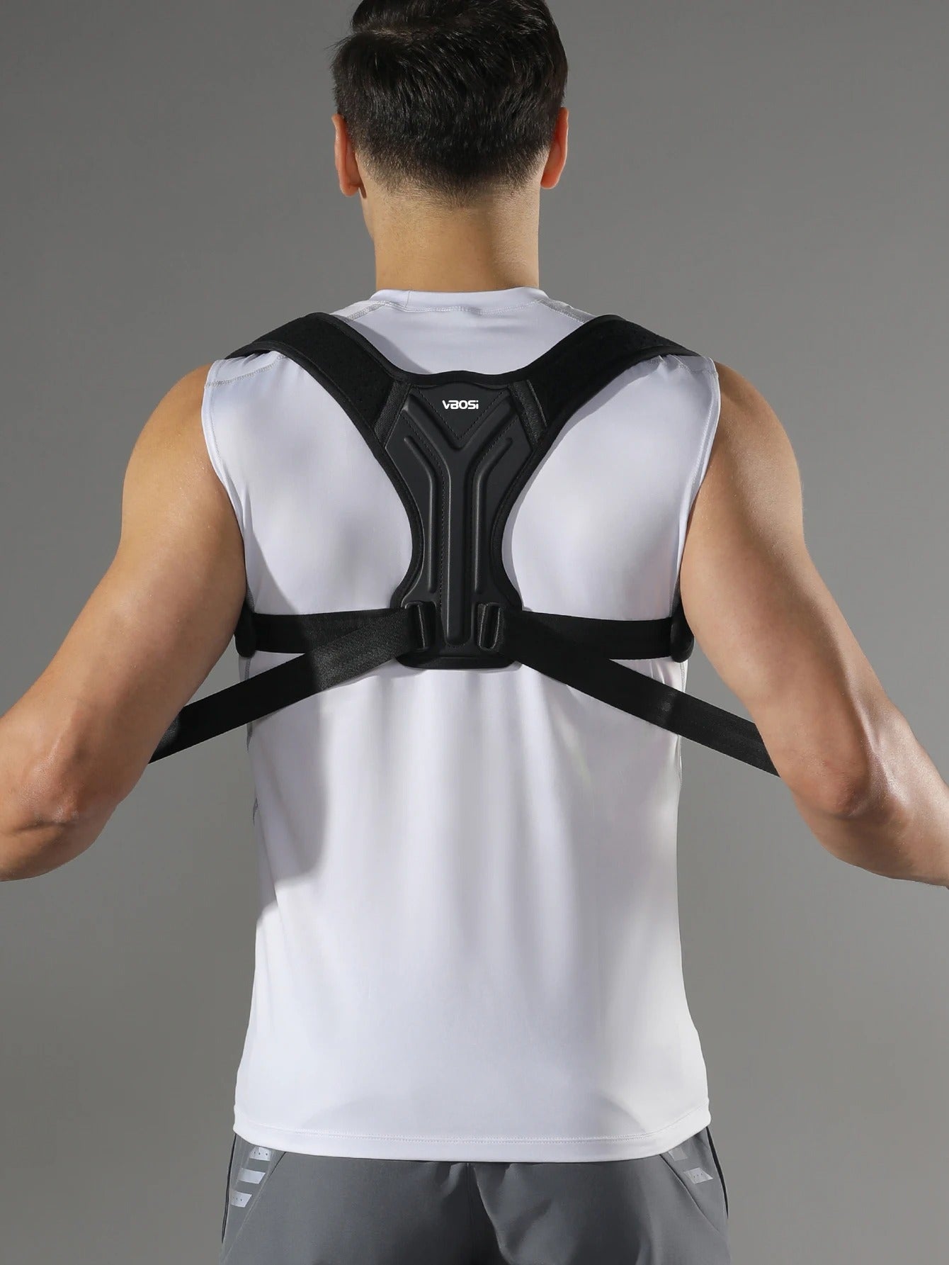 Adjustable Upper Back Support Sporty Shoulder Belt Posture Corrector for Women Men