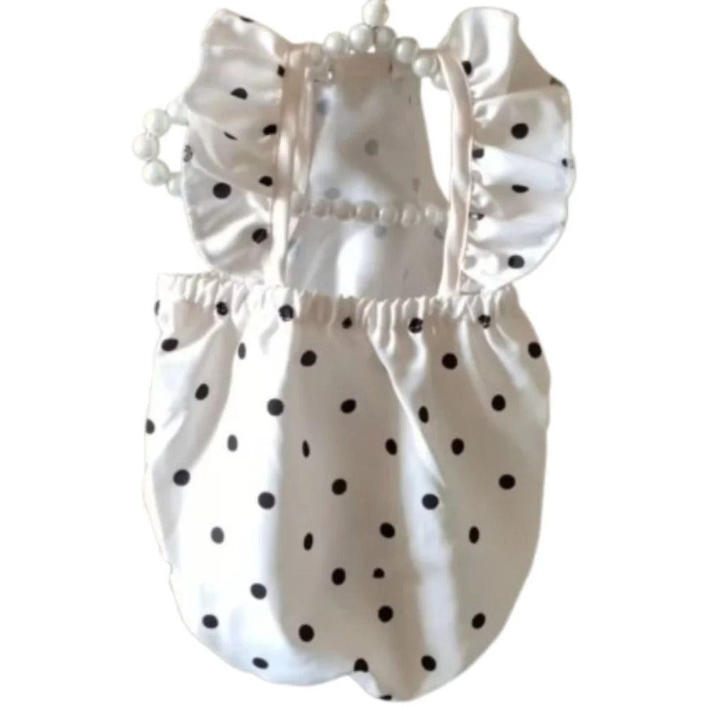 Pet Outfits Dot Pattern Su Dog Clothes Cute Thin Shirts Puppy Skirt Sweet Fashion Dog Costume