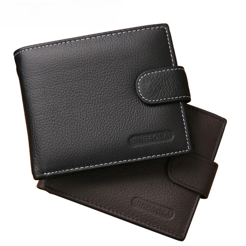 Genuine Leather Mens Wallet Premium Product Real Cowhide Wallets for Man Short