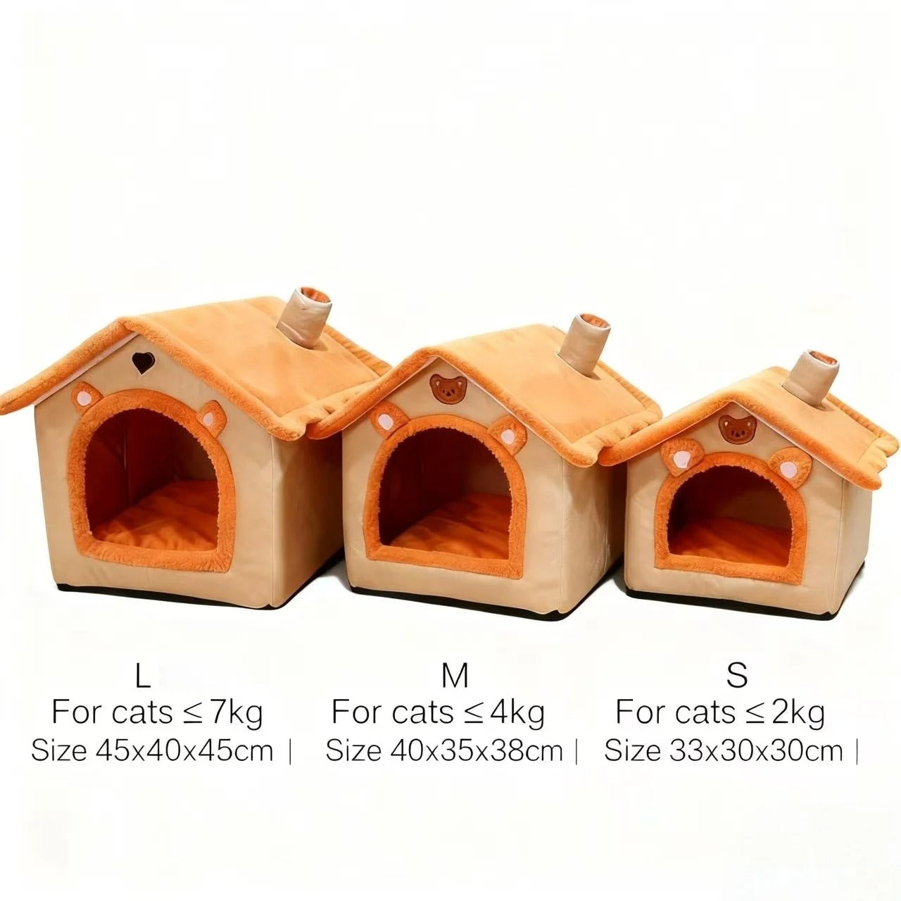 All Season Dog House Style Bed - Removable Washable Pet Bed for Small Dogs Teddy