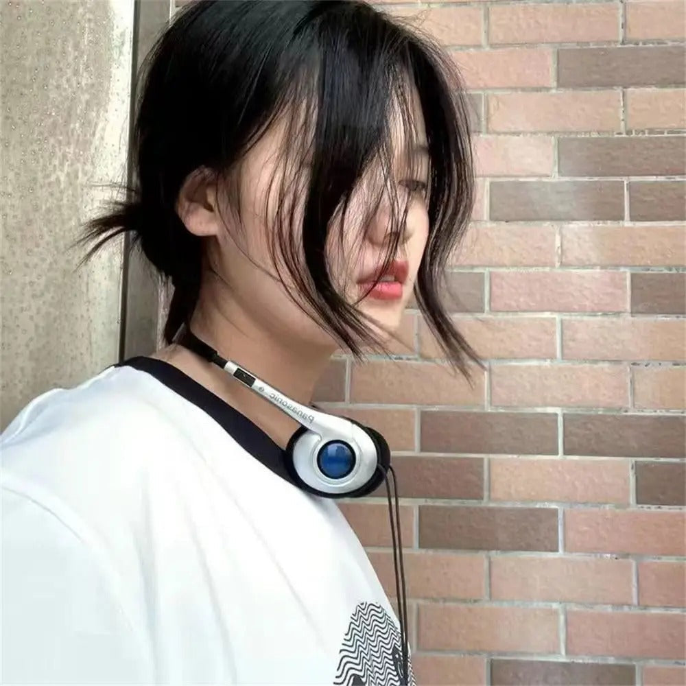 Fashion Retro Classic Headset Y2K Wired Headphone 3.5mm Type C Over Ear Earbud