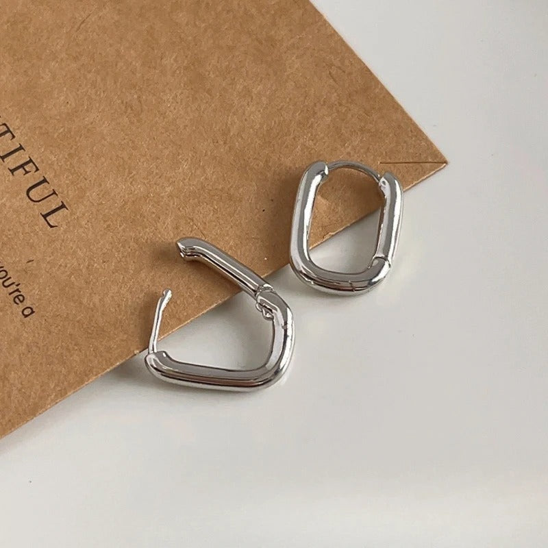 terling Silver Circle Hoop Earrings for Women Fashion Luxury Crystal Zirconia Earrings Party