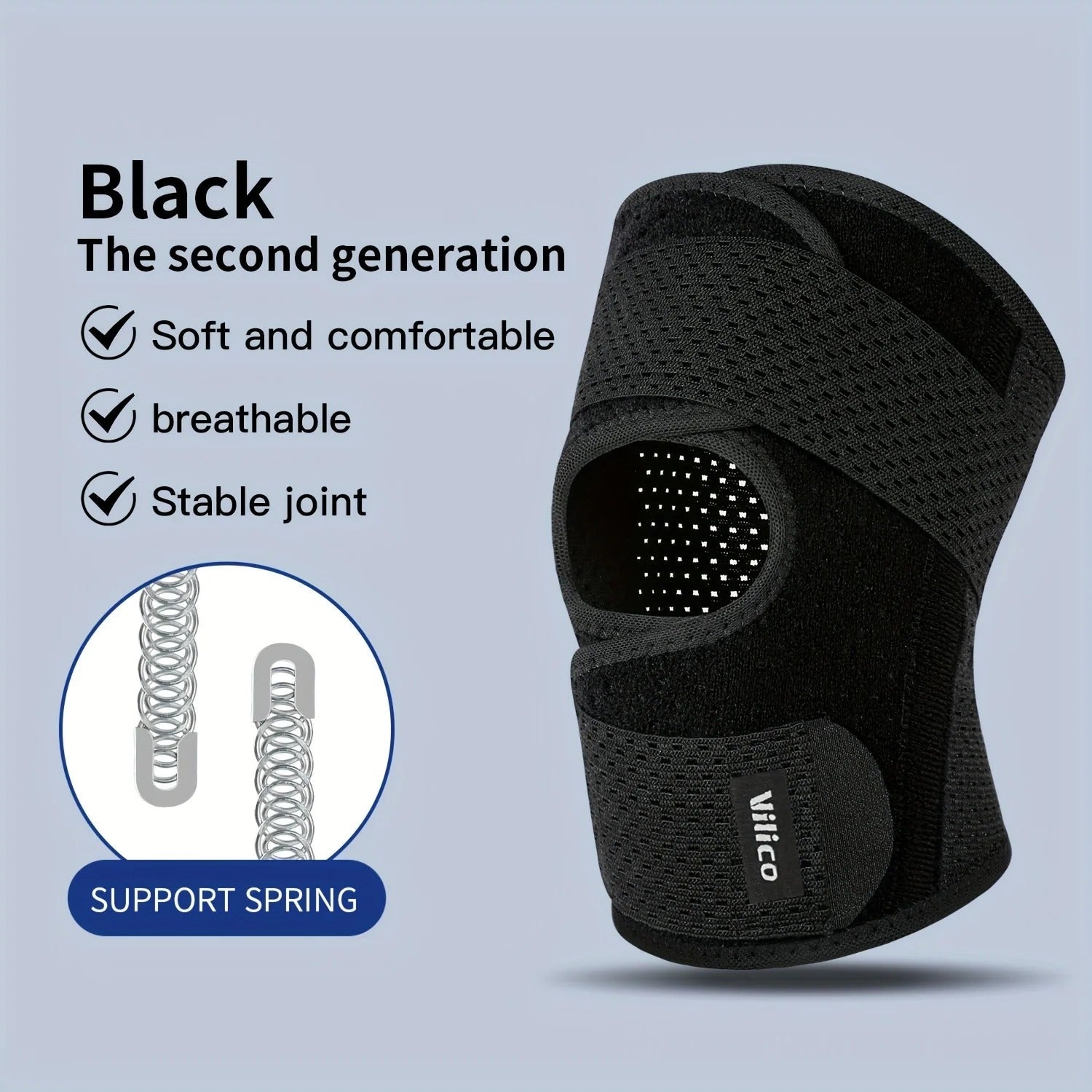 Elastic Strap Sports Knee Brace, Unisex Breathable Polyester Fitness BasketballKnee