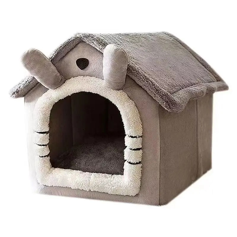 Indoor Warm Dog House Soft Pet Bed Tent House Dog Kennel Cat Bed Removable and Washable