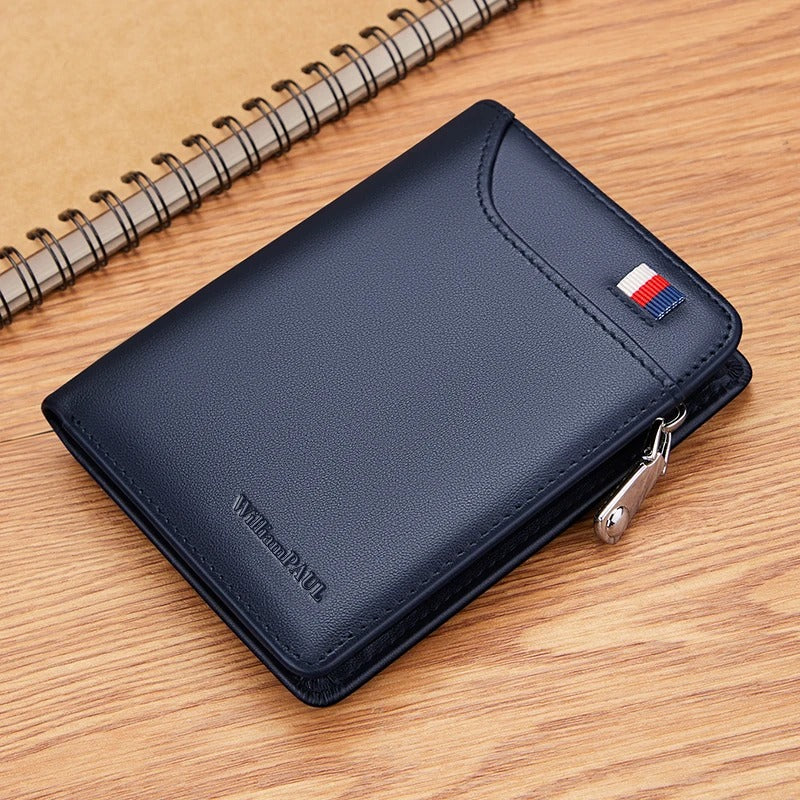 Genuine leather Wallet men's wallet business card holder business men's short Wallet
