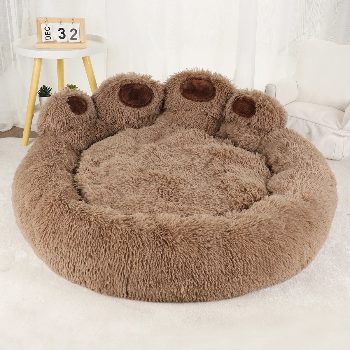 Fluffy Dog Bed Winter Warm Large Pet Products Small Sofa Baskets Pets Kennel Mat