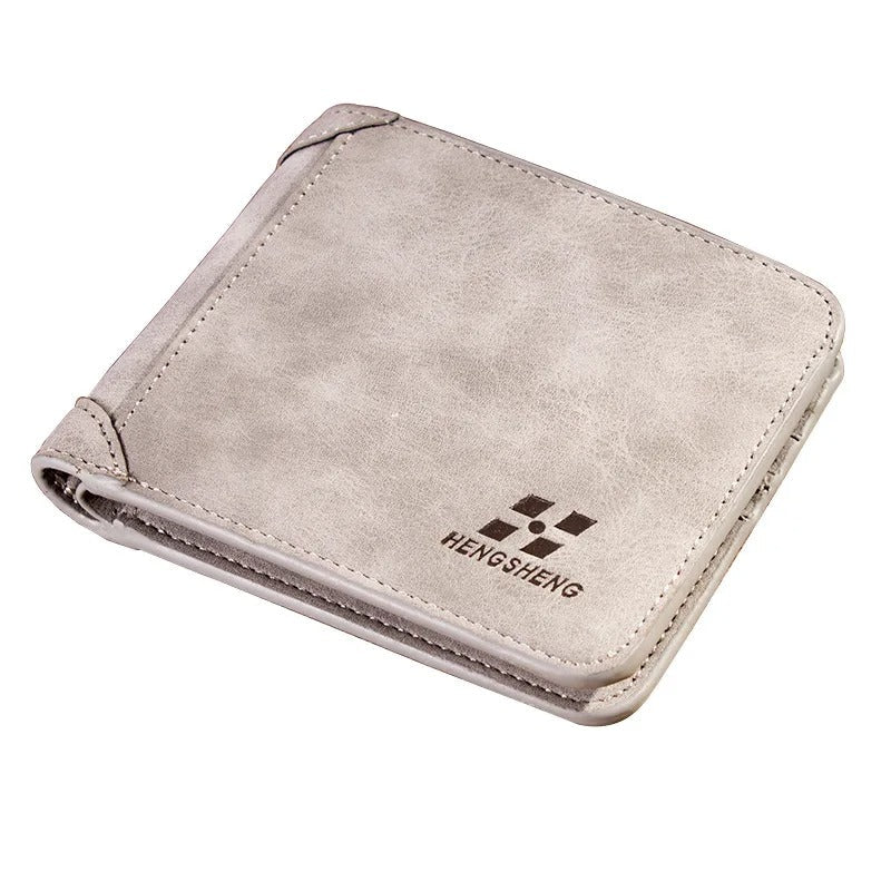 Men's Wallet Leather Billfold Slim Hipster Cowhide Credit Card/ID Holders Inserts Coin Purses