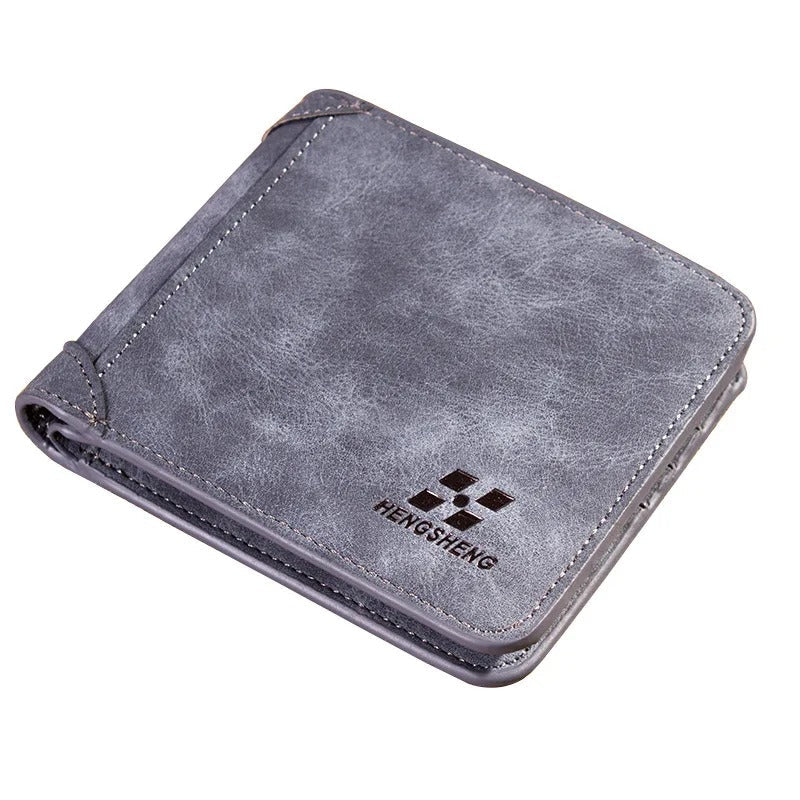Men's Wallet Leather Billfold Slim Hipster Cowhide Credit Card/ID Holders Inserts Coin Purses