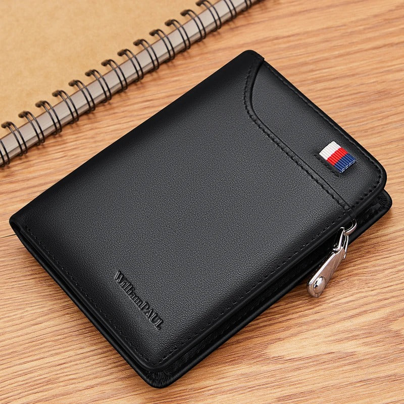 Genuine leather Wallet men's wallet business card holder business men's short Wallet