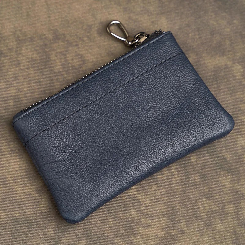 Men's Genuine Leather Coin Purse Men Wallets Retro Head Layer Cowhide Card Bag Handmade